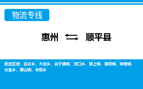 惠州到順平縣物流專線_惠州至順平縣物流公司_惠州到順平縣貨運專線