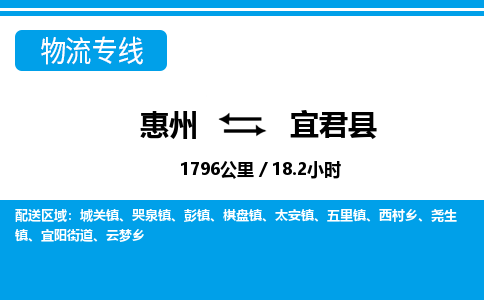 惠州到宜君縣物流專線_惠州至宜君縣物流公司_惠州到宜君縣貨運專線